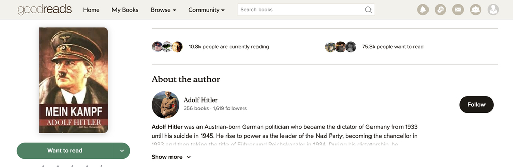 Goodreads-Adolf-Hitler-Mein-Kampf-WantToRead